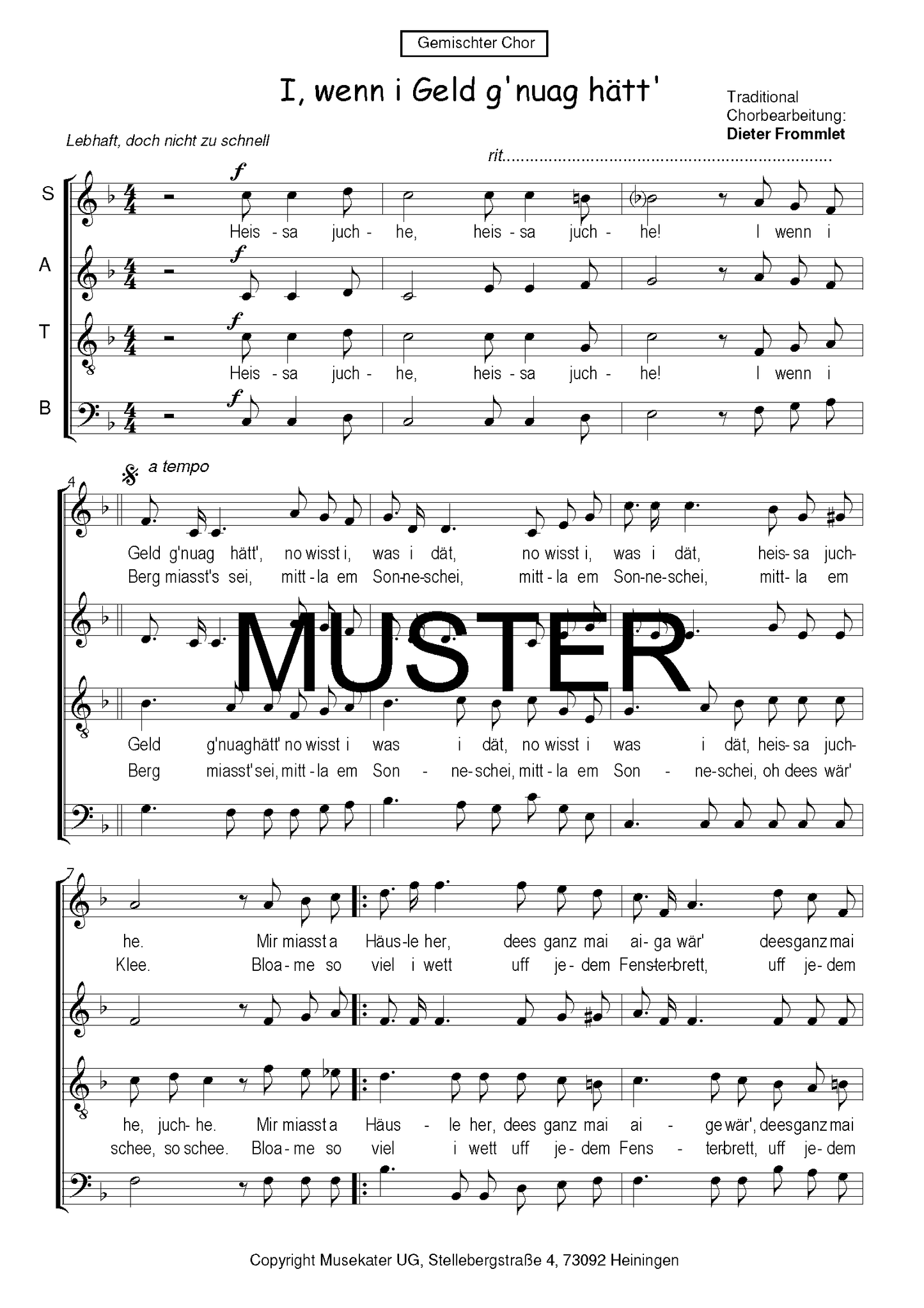 I wenn I Geld gnuag hätt (aus der Reihe "Echt Schwäbisch")