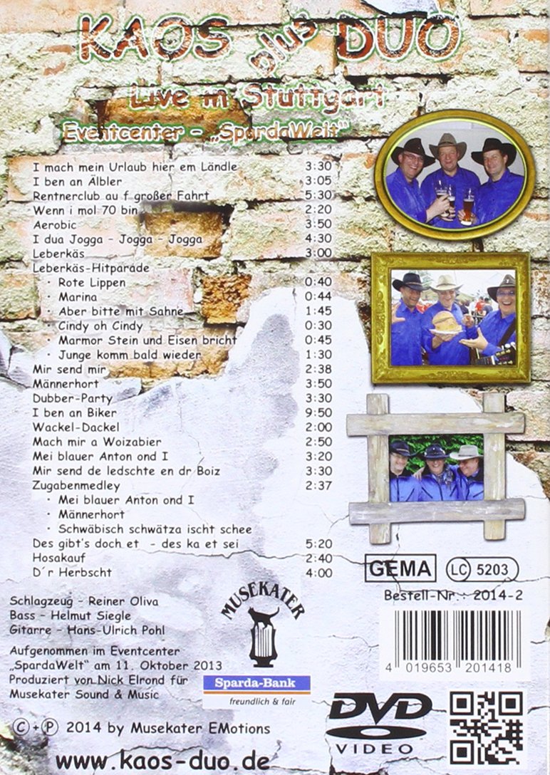 Kaos plus Duo - Live in Stuttgart DVD