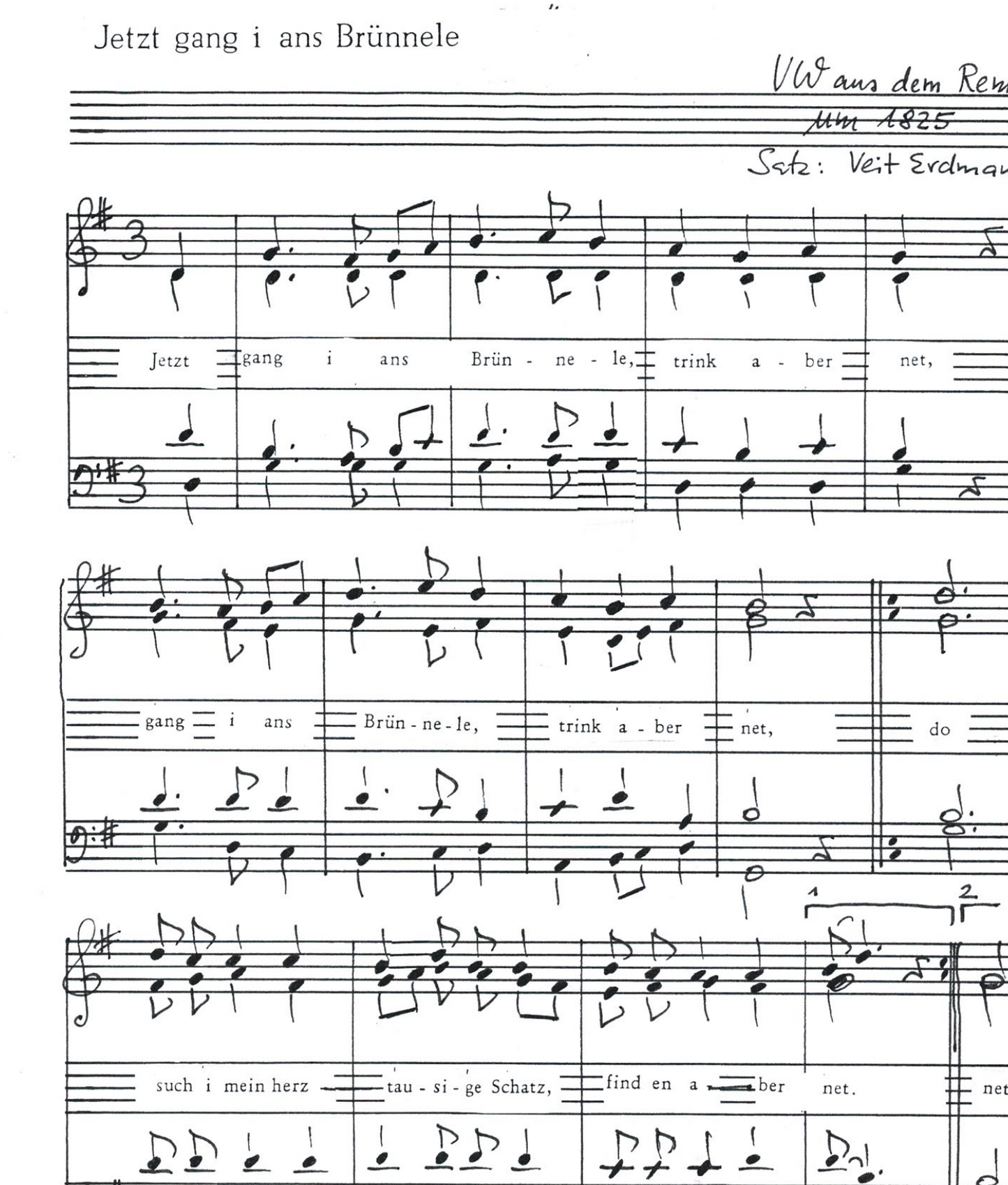 Jetzt gang i ans Brünnele