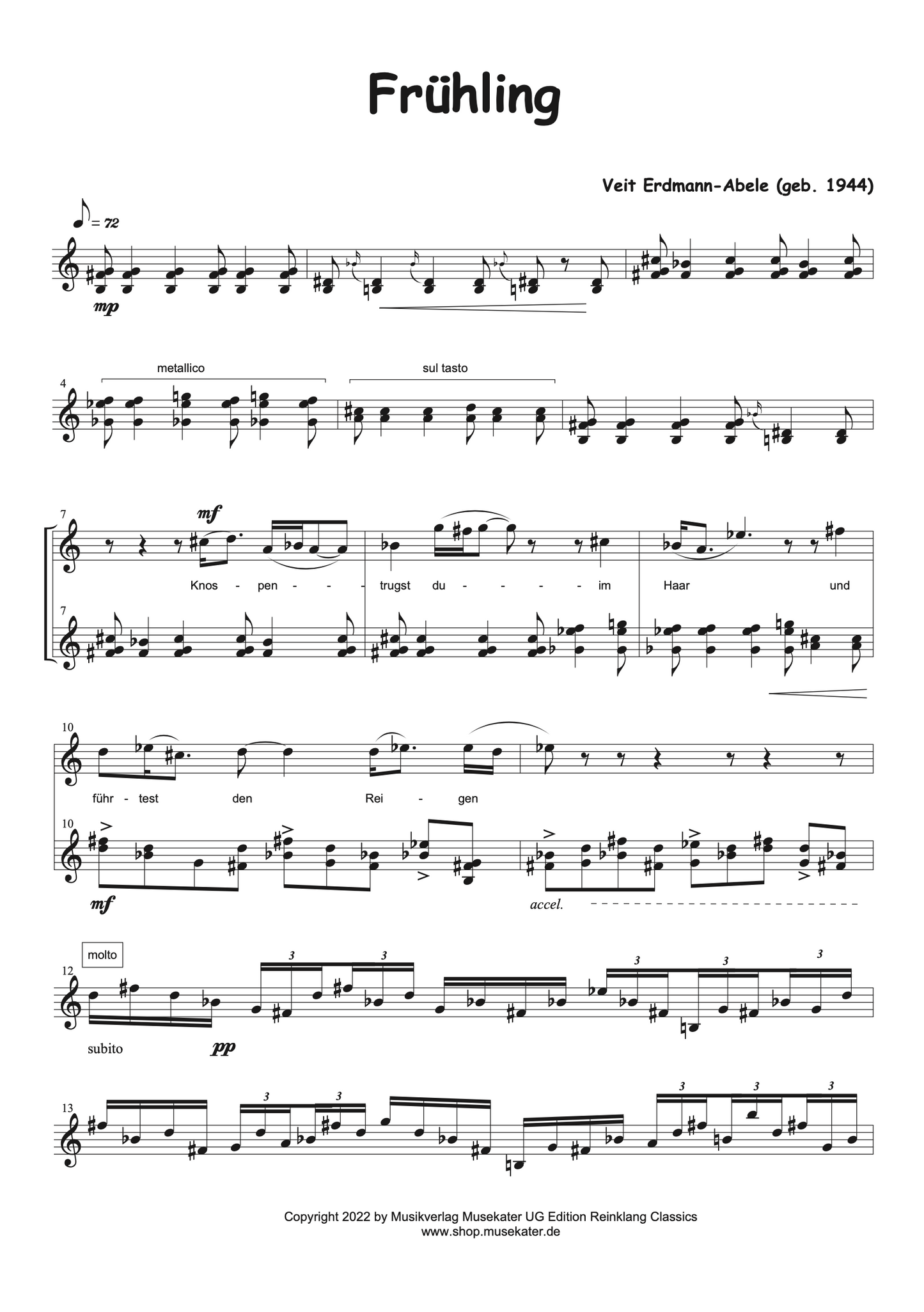 Wegzeichen - 4 Lieder
