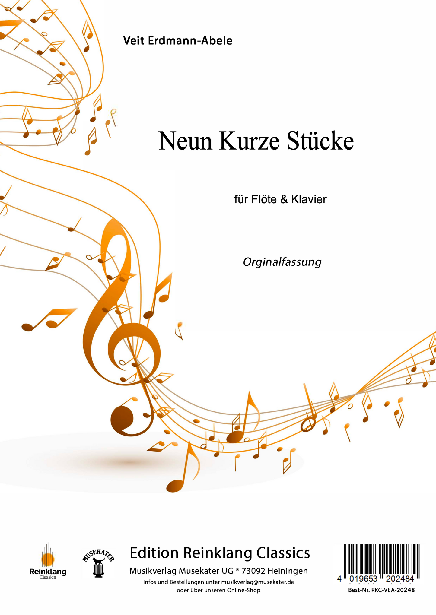 NEUN KURZE STUECKE FUER FLOETE UND KLAVIER