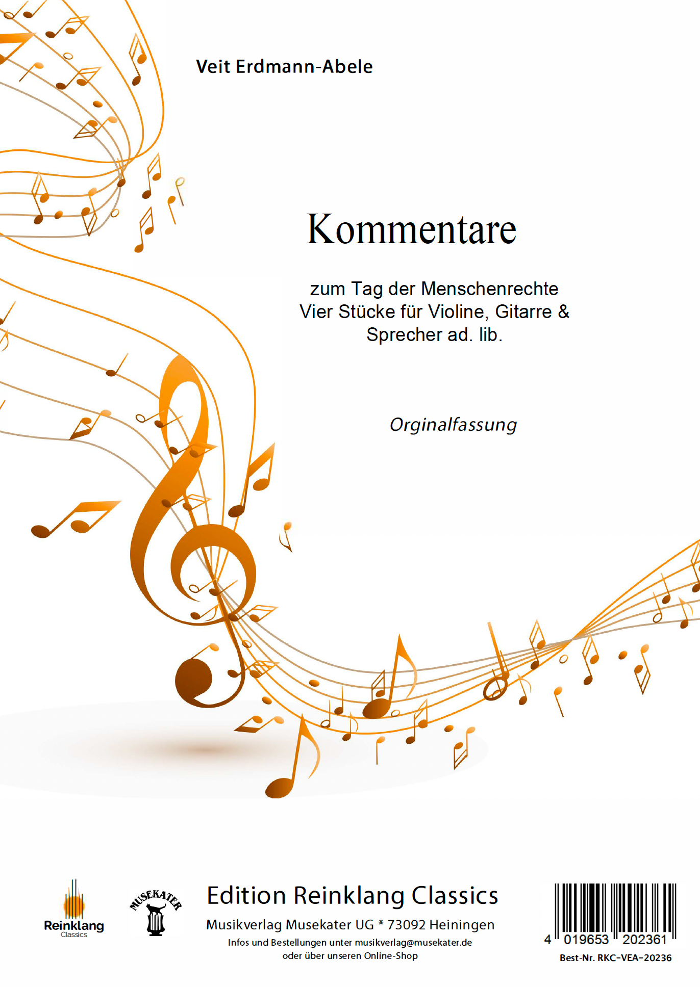 Kommentare Violine Gitarre und Sprecher