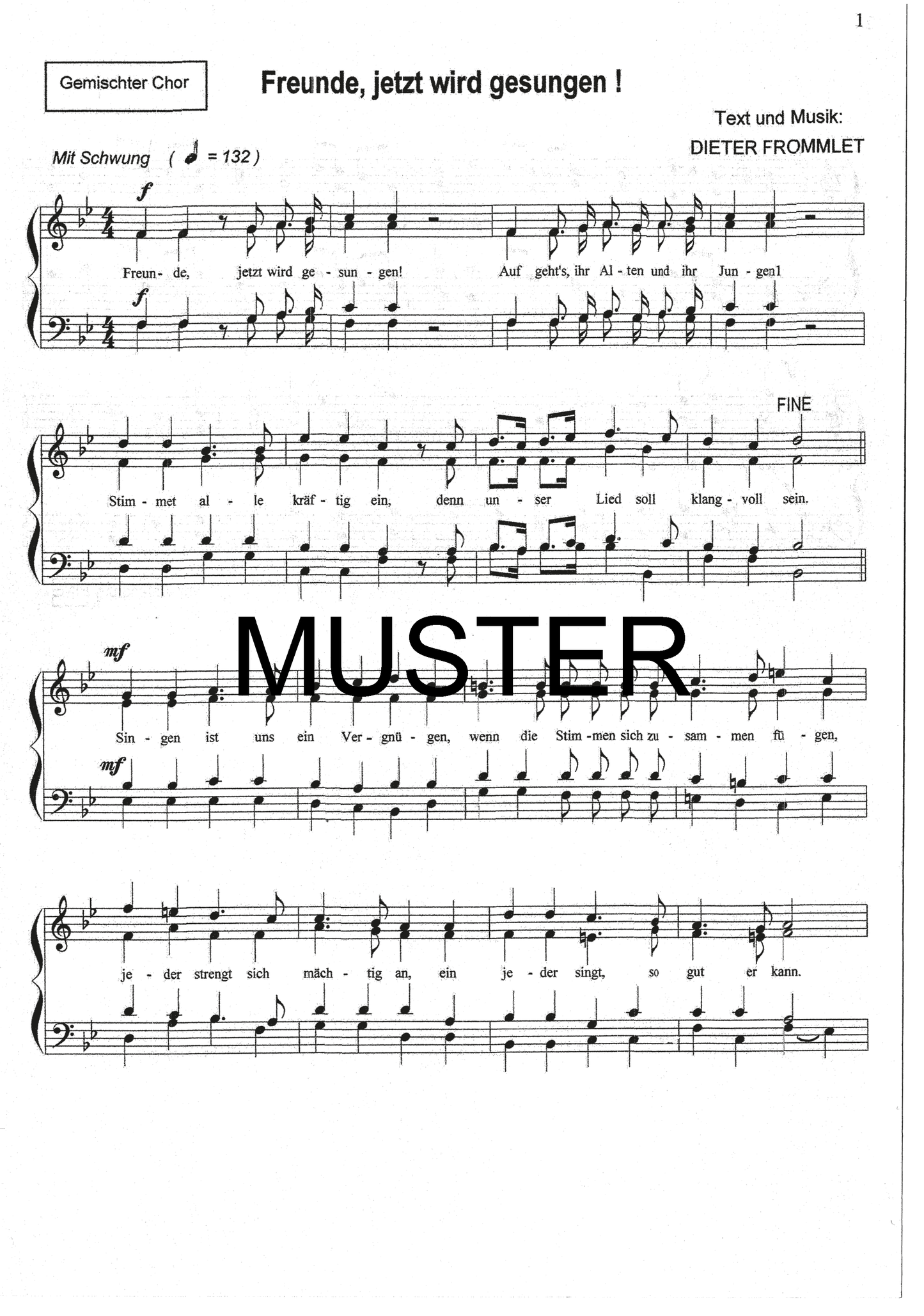 Freunde jetzt wird gesungen